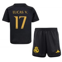 Real Madrid Lucas Vazquez #17 Replika babykläder Tredjeställ Barn 2023-24 Kortärmad (+ korta byxor)